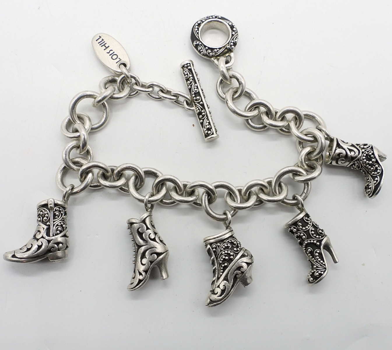 Lois Hill Sterling Multi Boot Bracelet