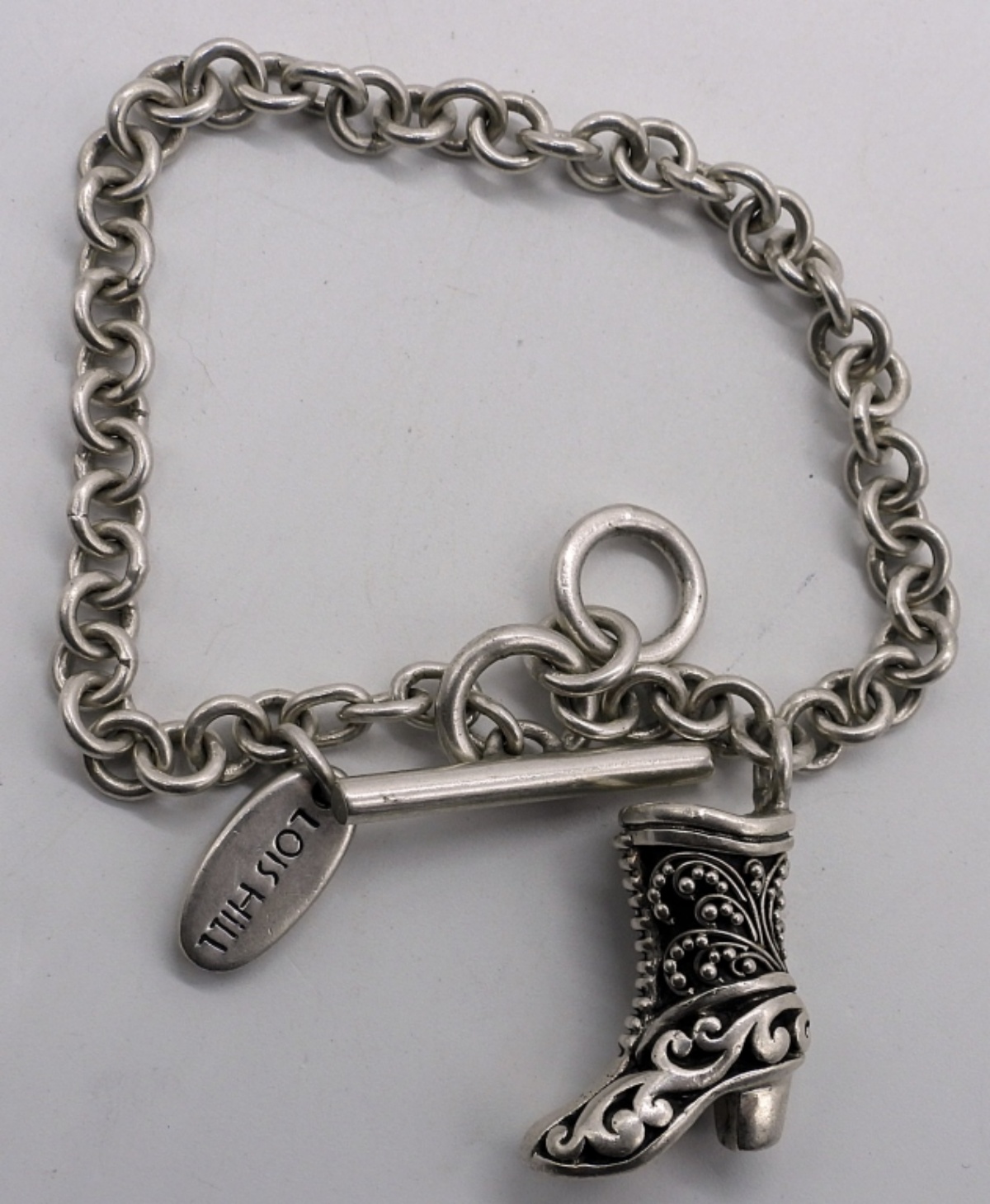 Lois Hill Sterling Boot Bracelet