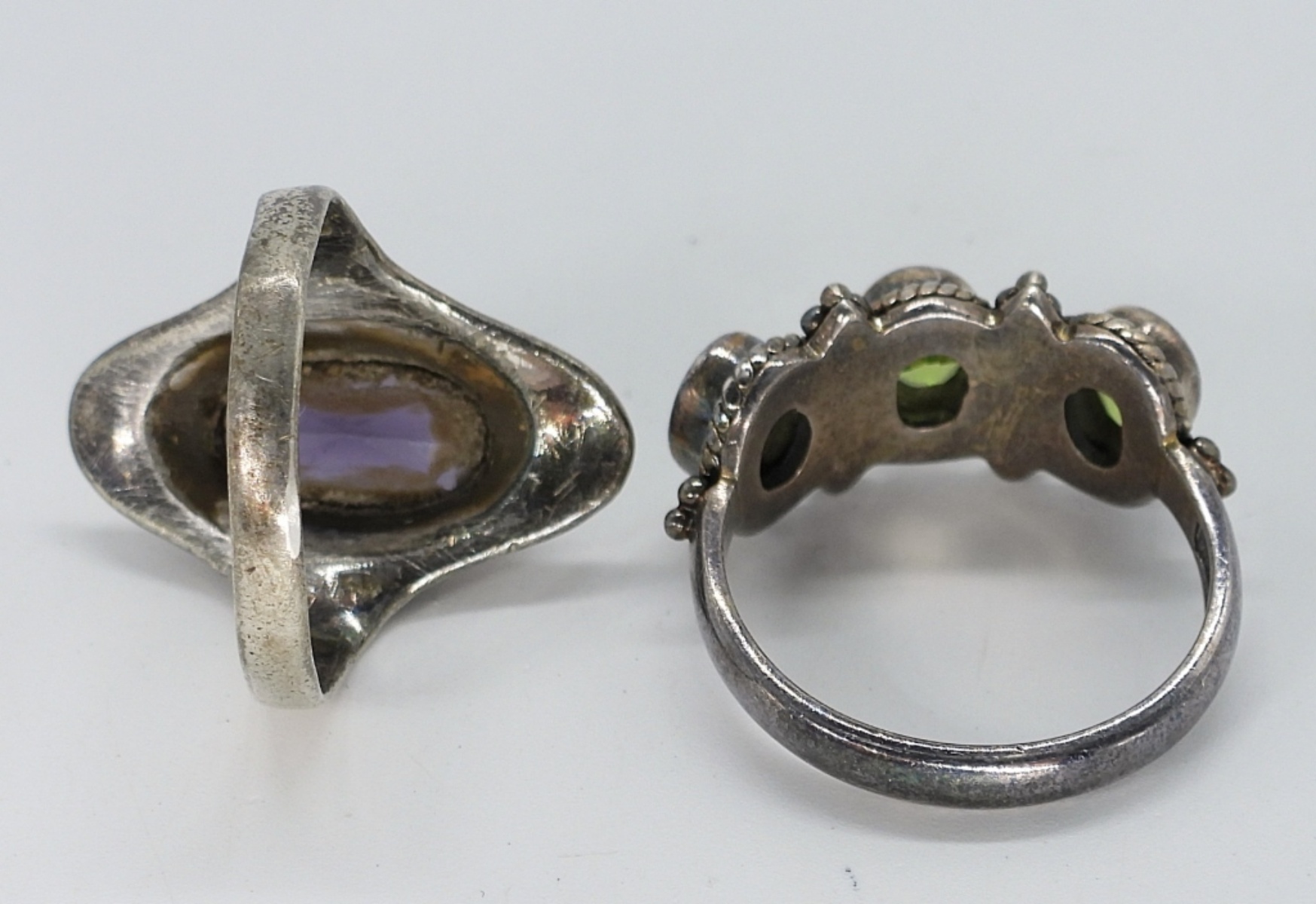 4 Sterling Fashion Gemstone Rings