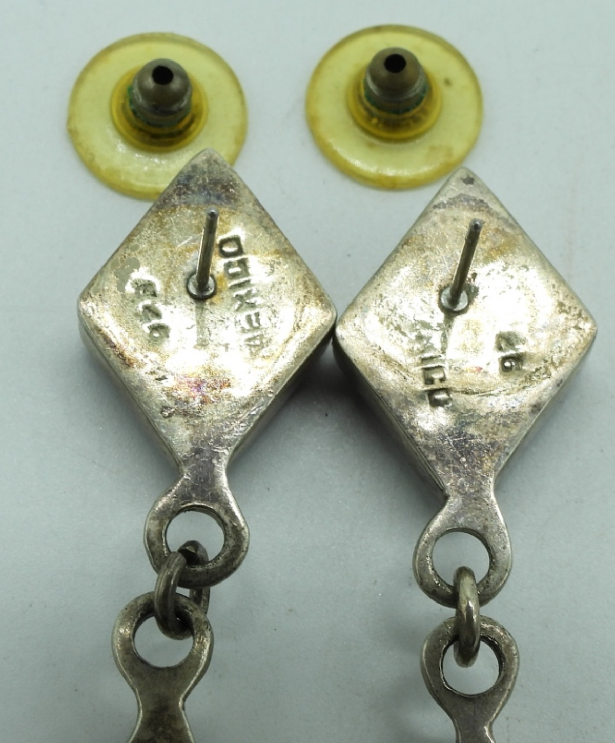 (2) 925 Abalone & Malachite Azurite Earrings