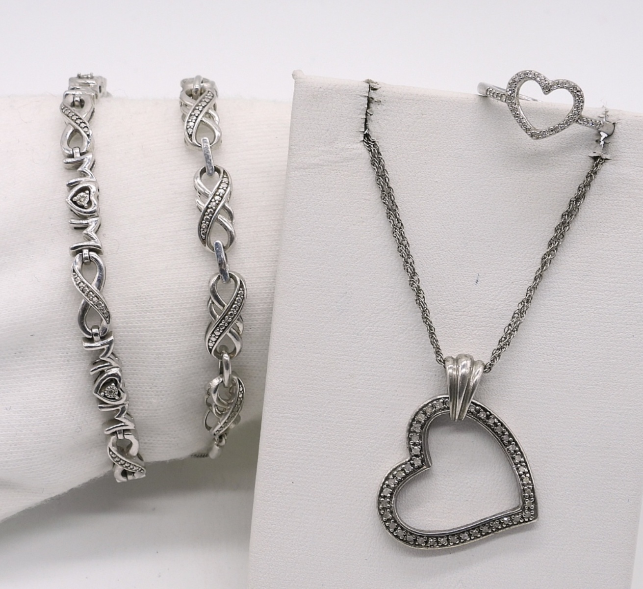 Diamond Infinity Hearts 925 Set