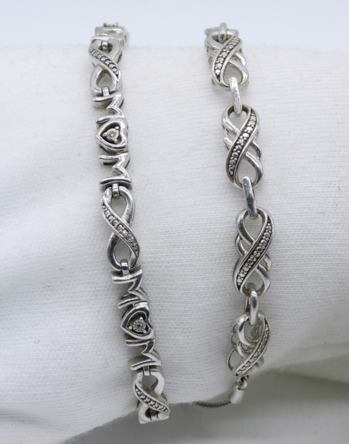 Diamond Infinity Hearts 925 Set
