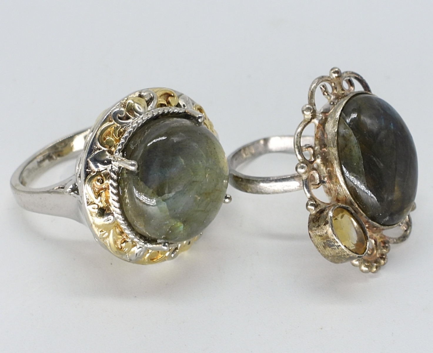 Sterling Labradorite Rings and Necklace