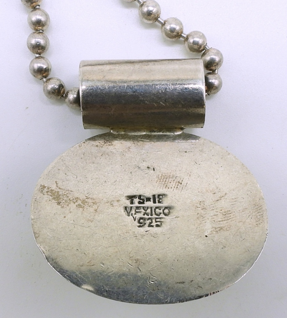 Green Turquoise, Taxco 925 Necklace & Ring