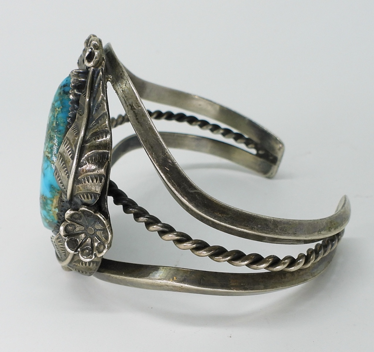 Gorgeous Sterling Cuff with Large Turquoise