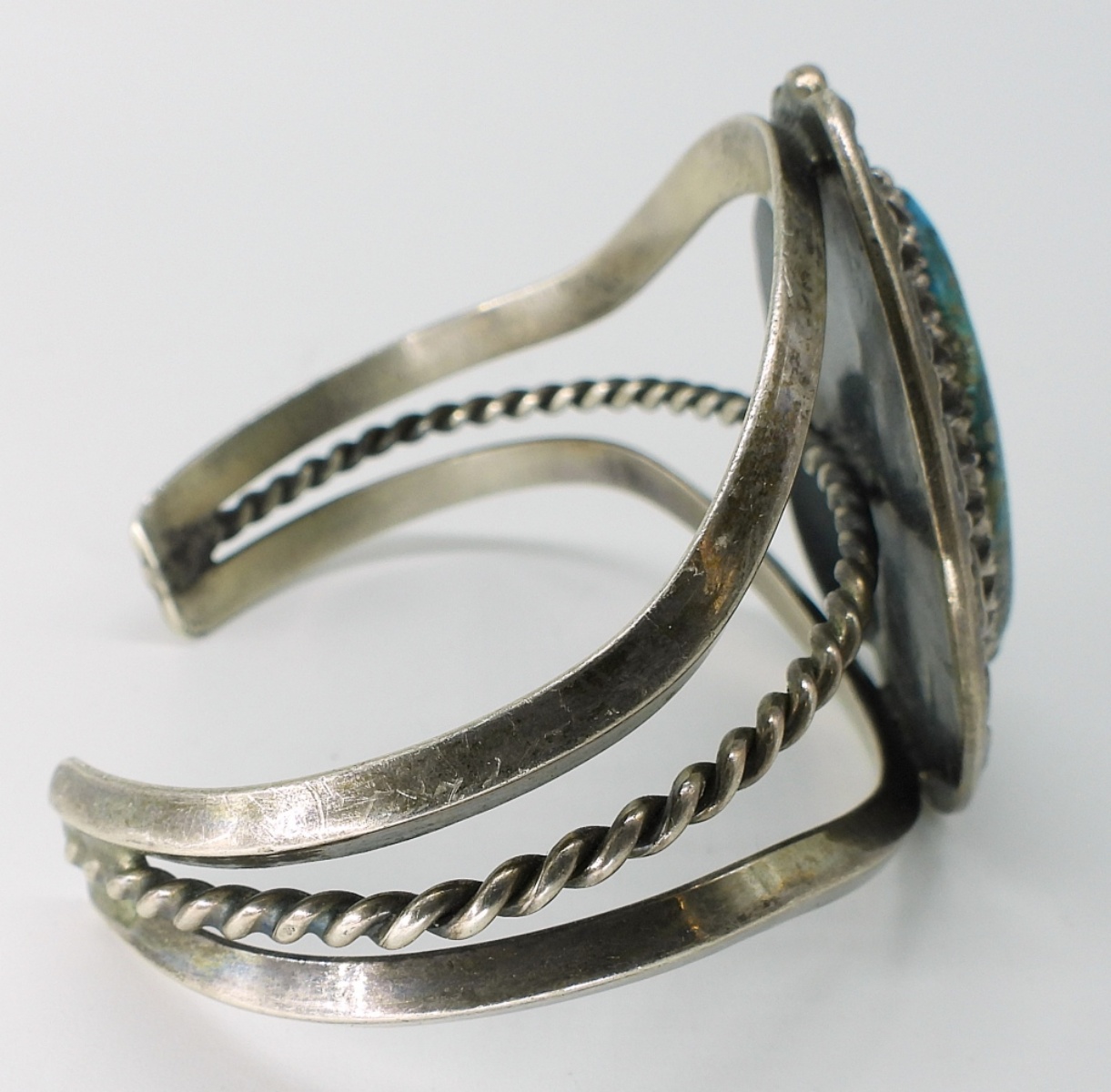 Gorgeous Sterling Cuff with Large Turquoise