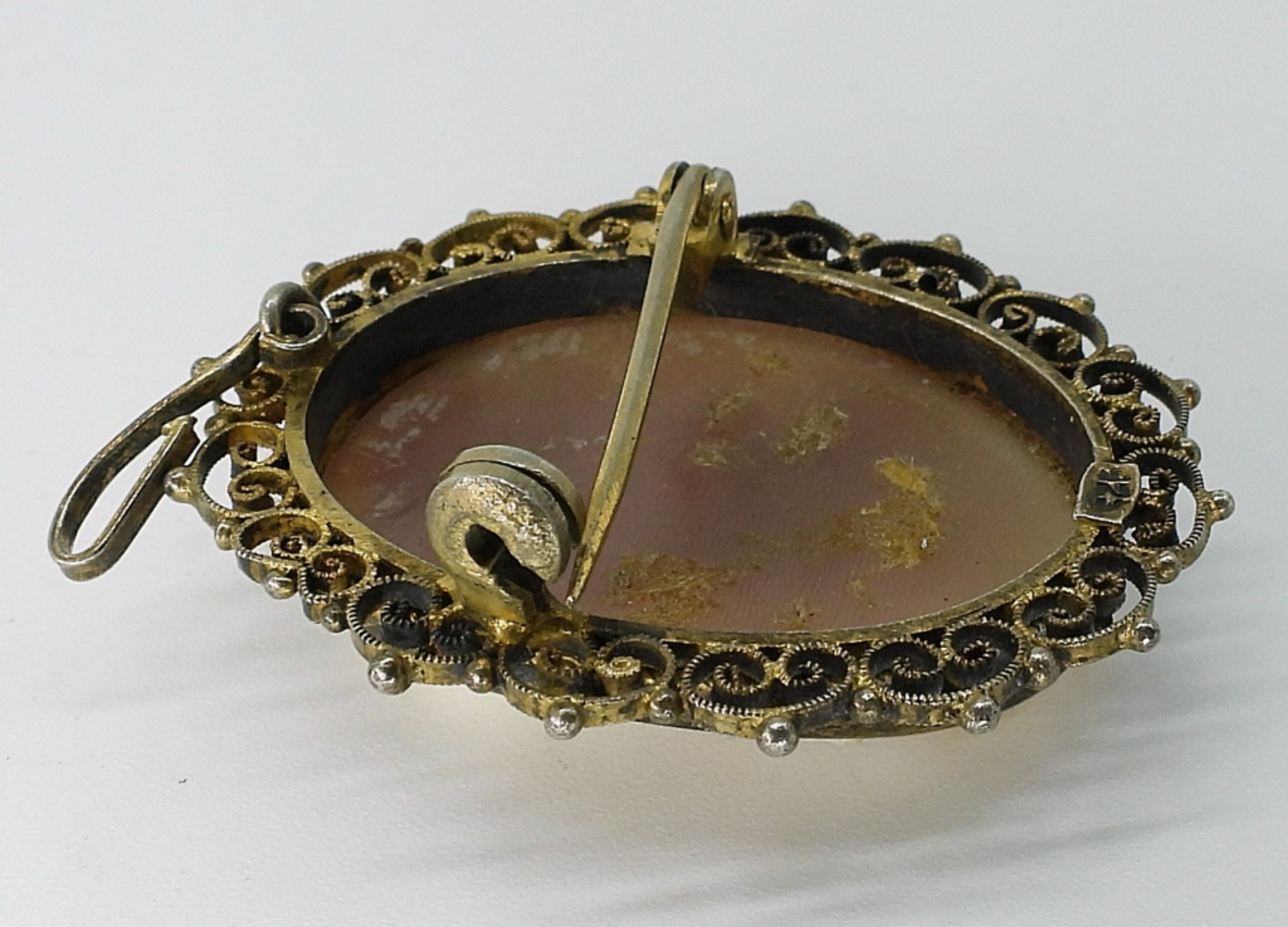 3 Sterling Vintage Cameo Brooches