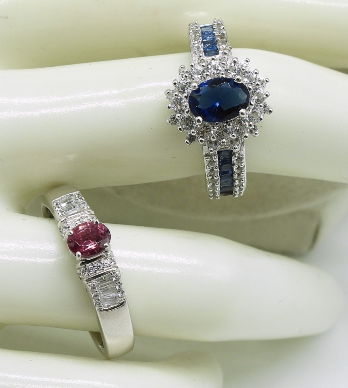 Multi Gemstone Sterling Necklaces & Rings