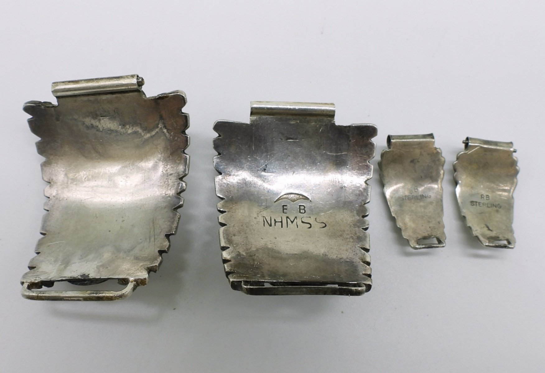 Two Pair of Sterling Navajo Watch Ends