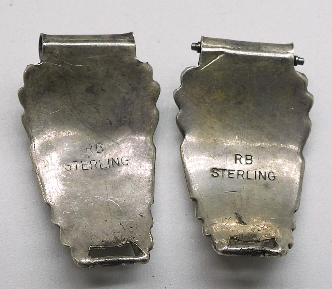 Two Pair of Sterling Navajo Watch Ends