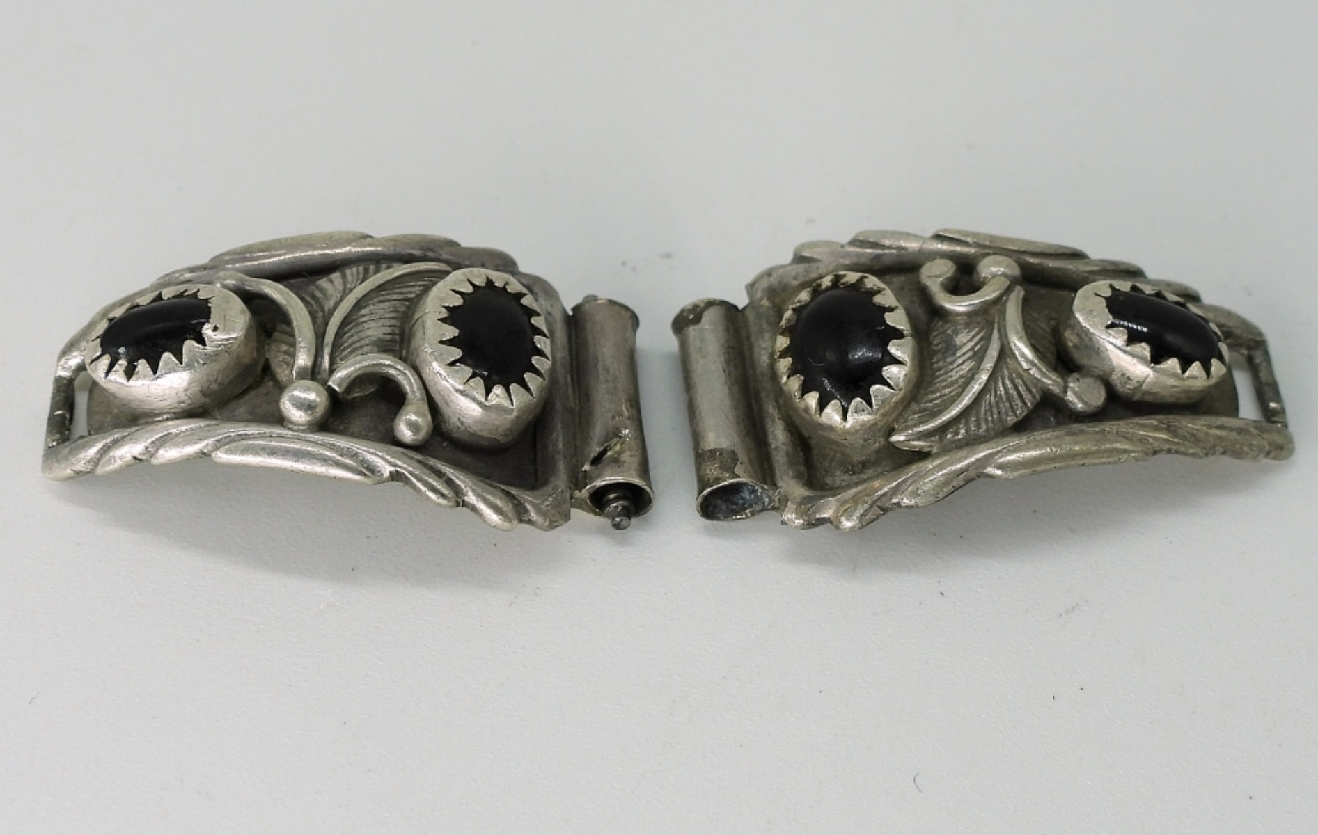 Two Pair of Sterling Navajo Watch Ends