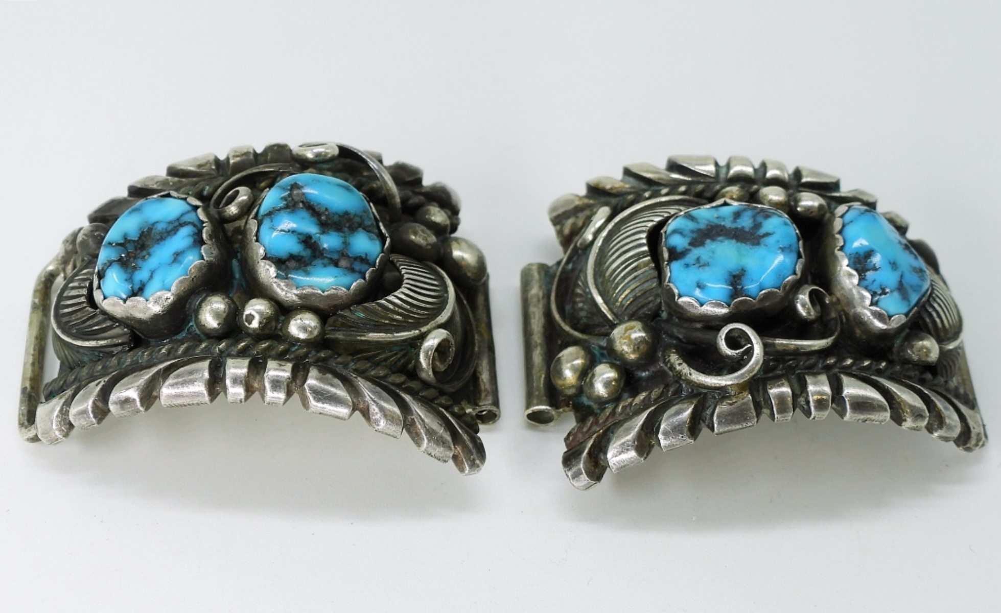 Two Pair of Sterling Navajo Watch Ends