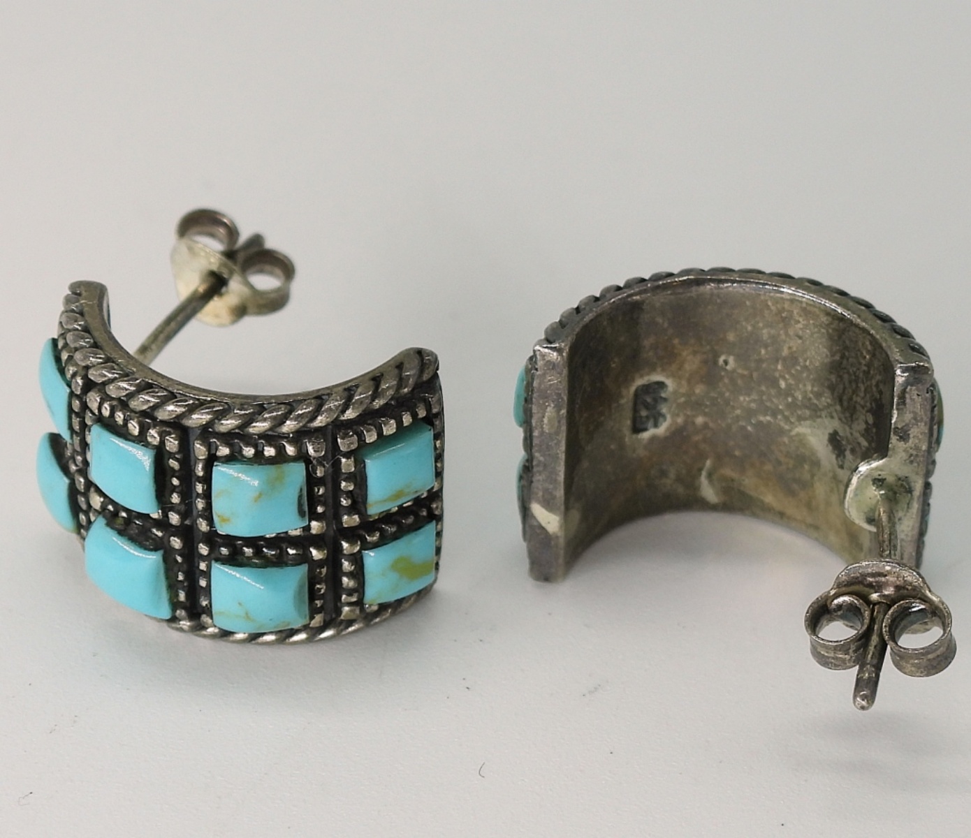 Two Sterling Turquoise Necklaces & Earrings