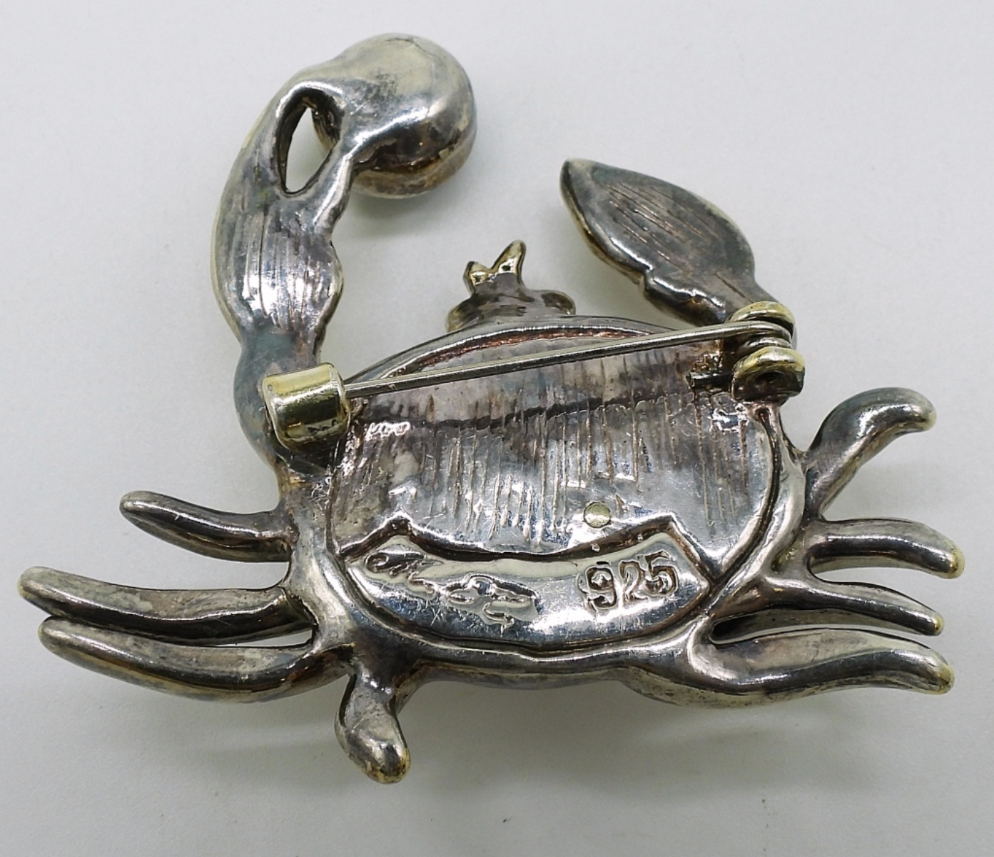 Two Sterling & Gold Tone Sea Life Brooches