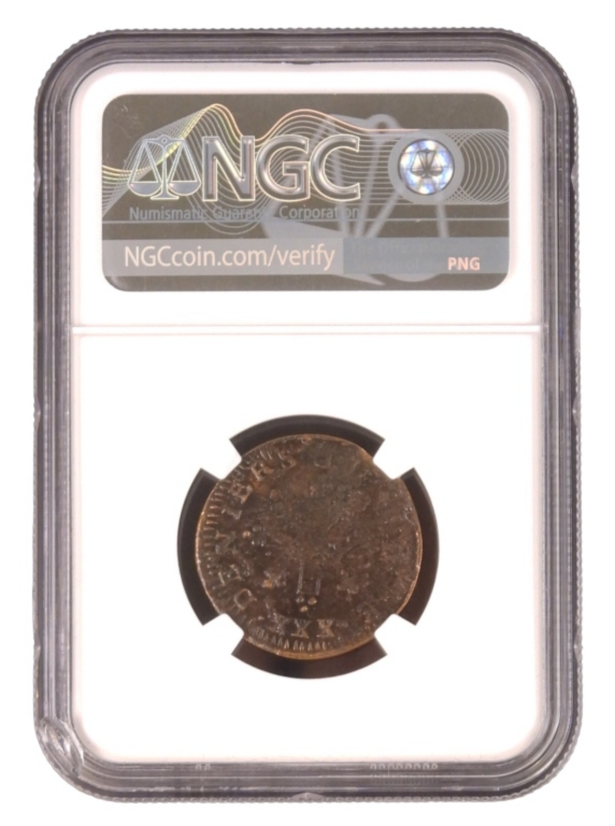 1711D French Colonies 30 Denier Genuine NGC