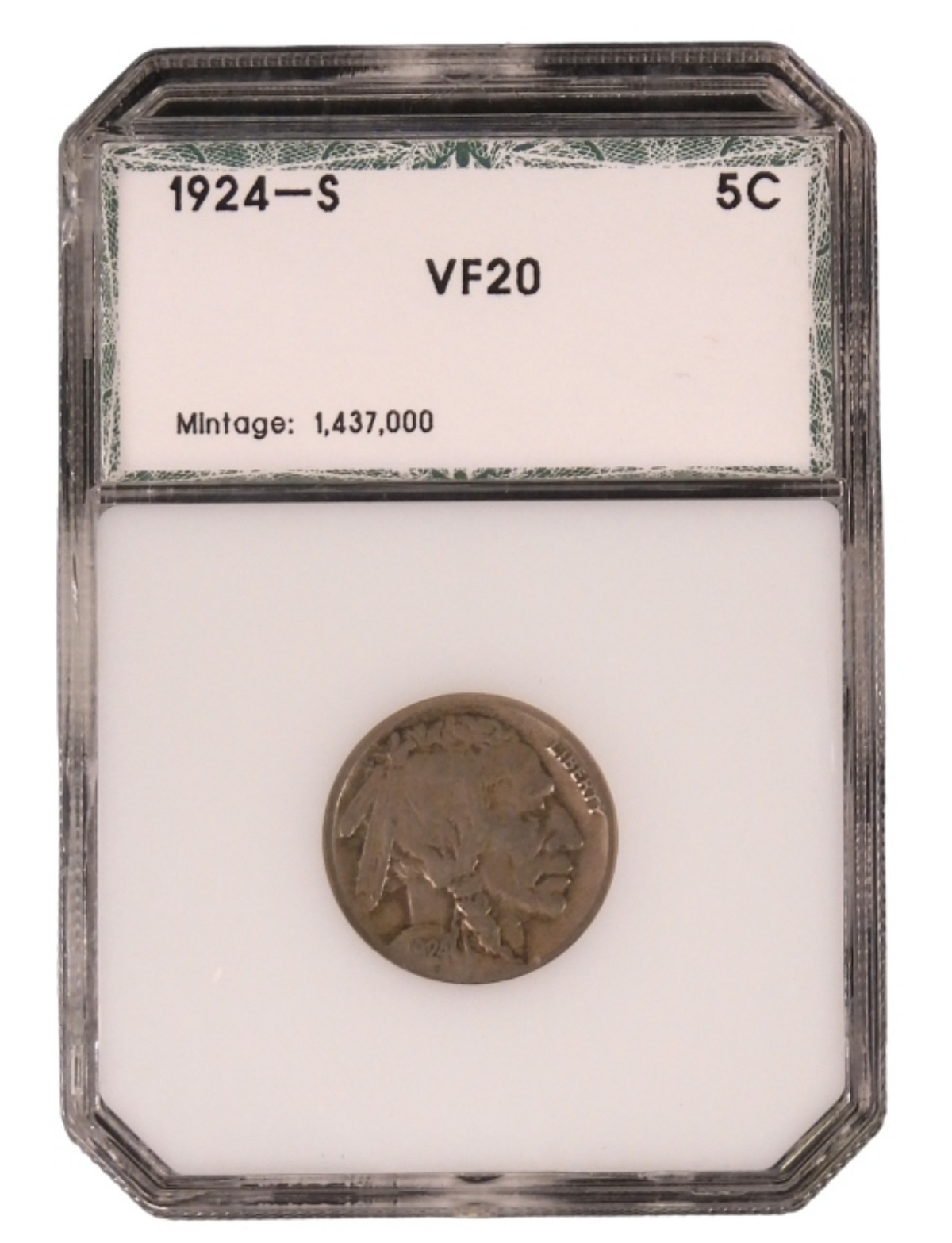 1924-S Buffalo Nickel VF20 PCI