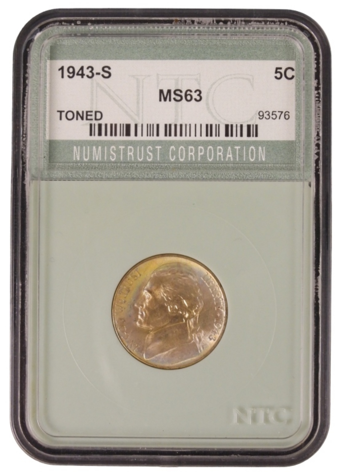 1943-S Jefferson Nickel MS63 NTC