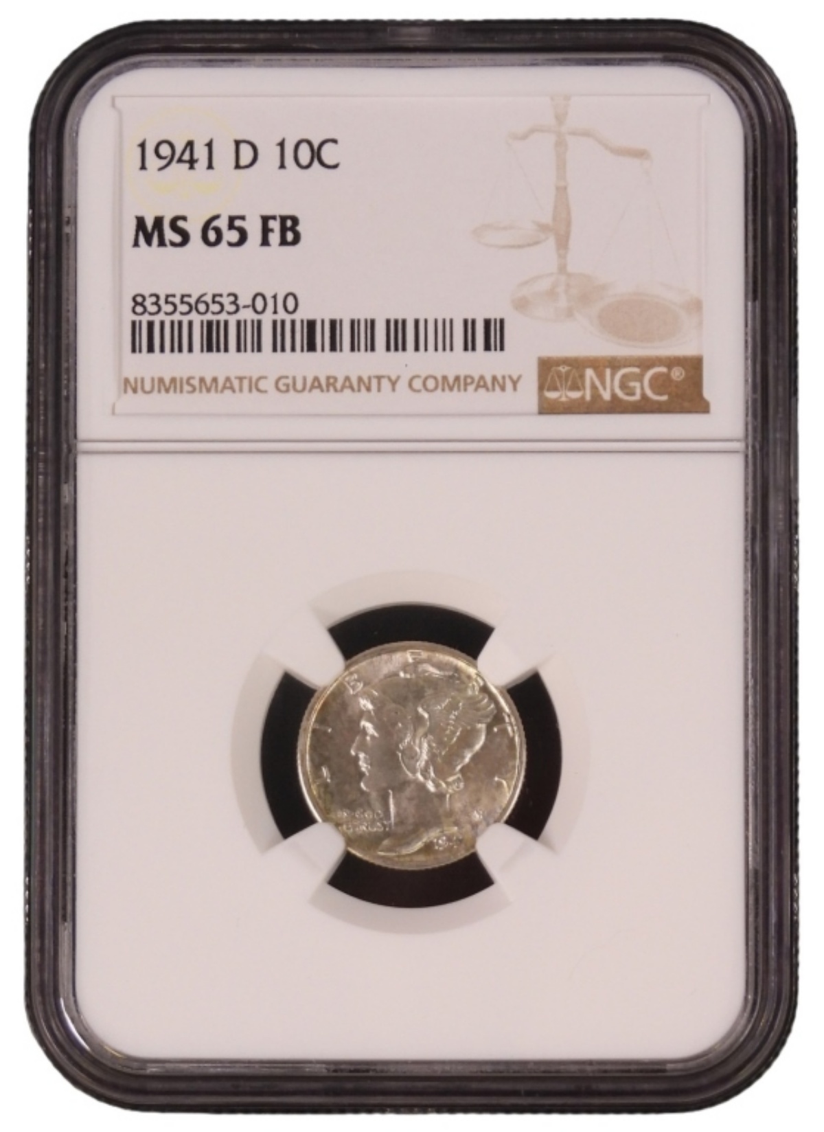 1941-D Mercury Dime MS65 FB NGC