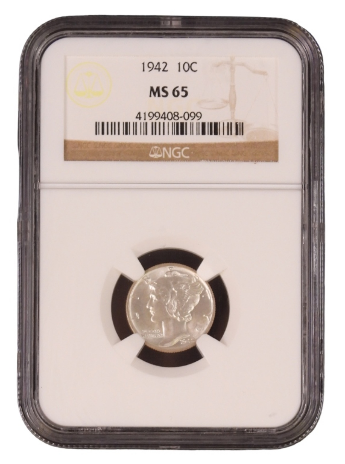 1942 Mercury Dime MS65 NGC