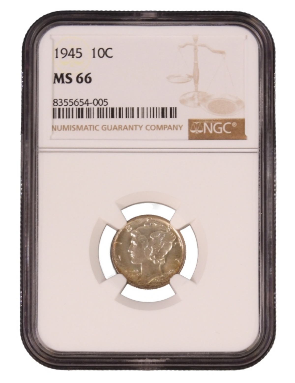 1945 Mercury Dime MS66 NGC