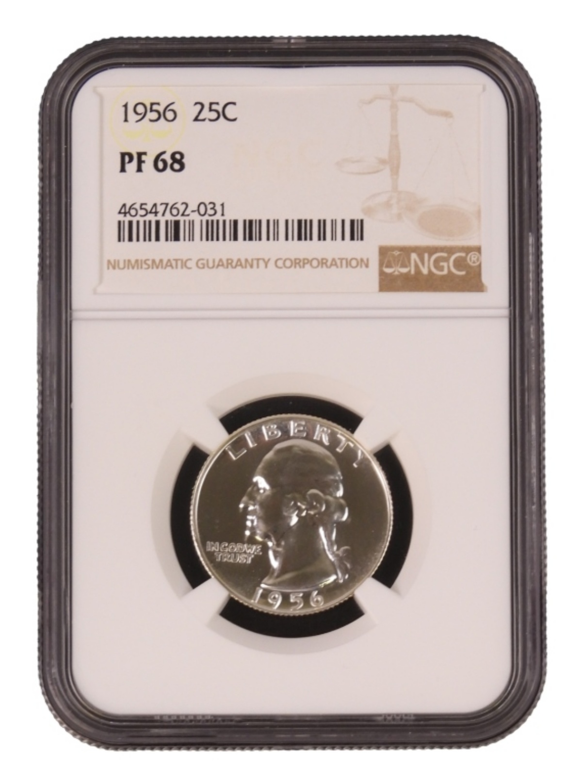 1956 Washington Quarter PF68 NGC