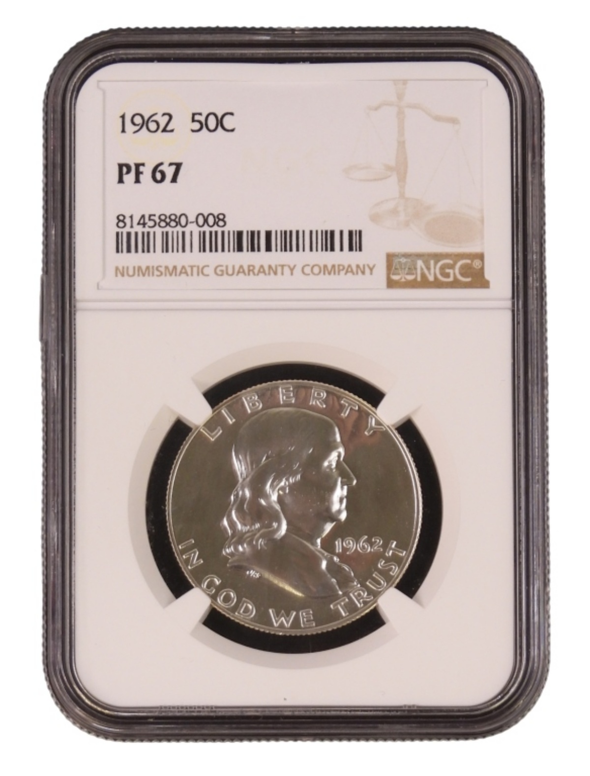 1962 Franklin Half Dollar PF67 NGC