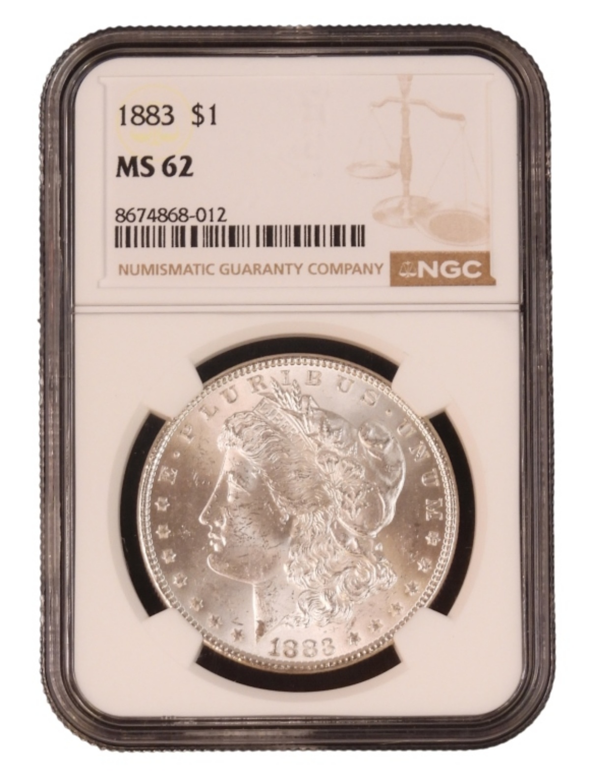 1883 Morgan Dollar MS62 NGC