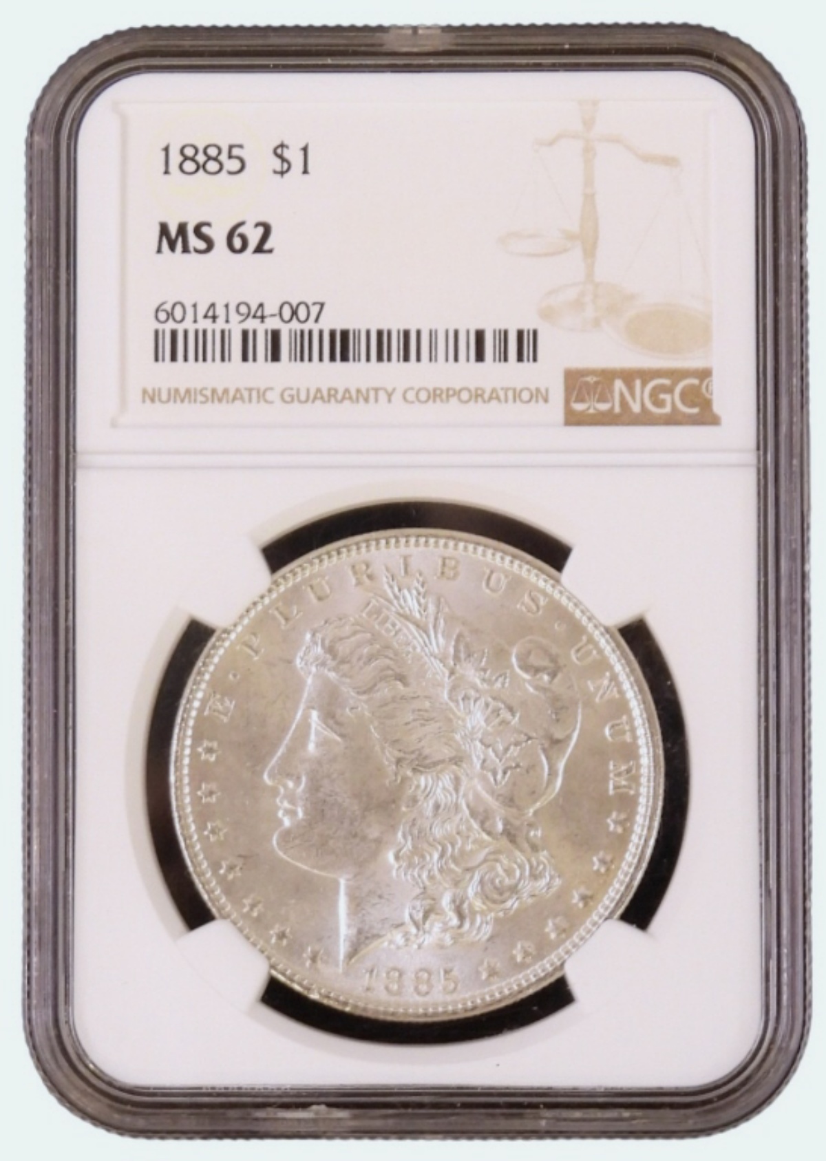1885 Morgan Dollar MS62 NGC