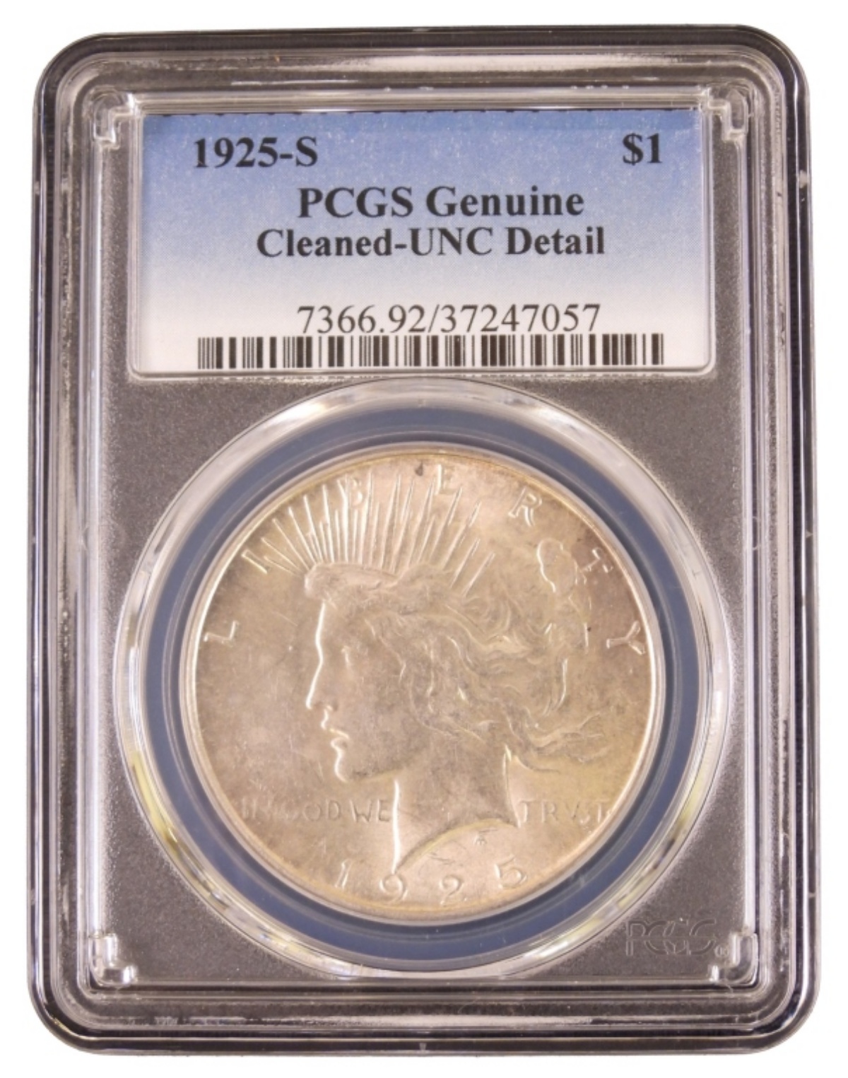 1925-S Peace Dollar UNC Details PCGS