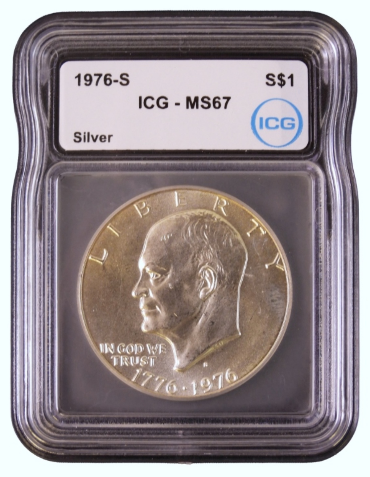 1976-S Silver Ike Dollar MS67 ICG