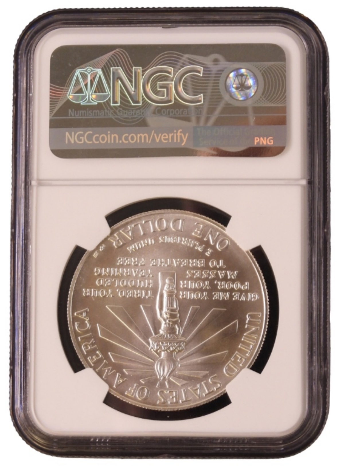 1986-P $1 Statue of Liberty Commem MS70 NGC