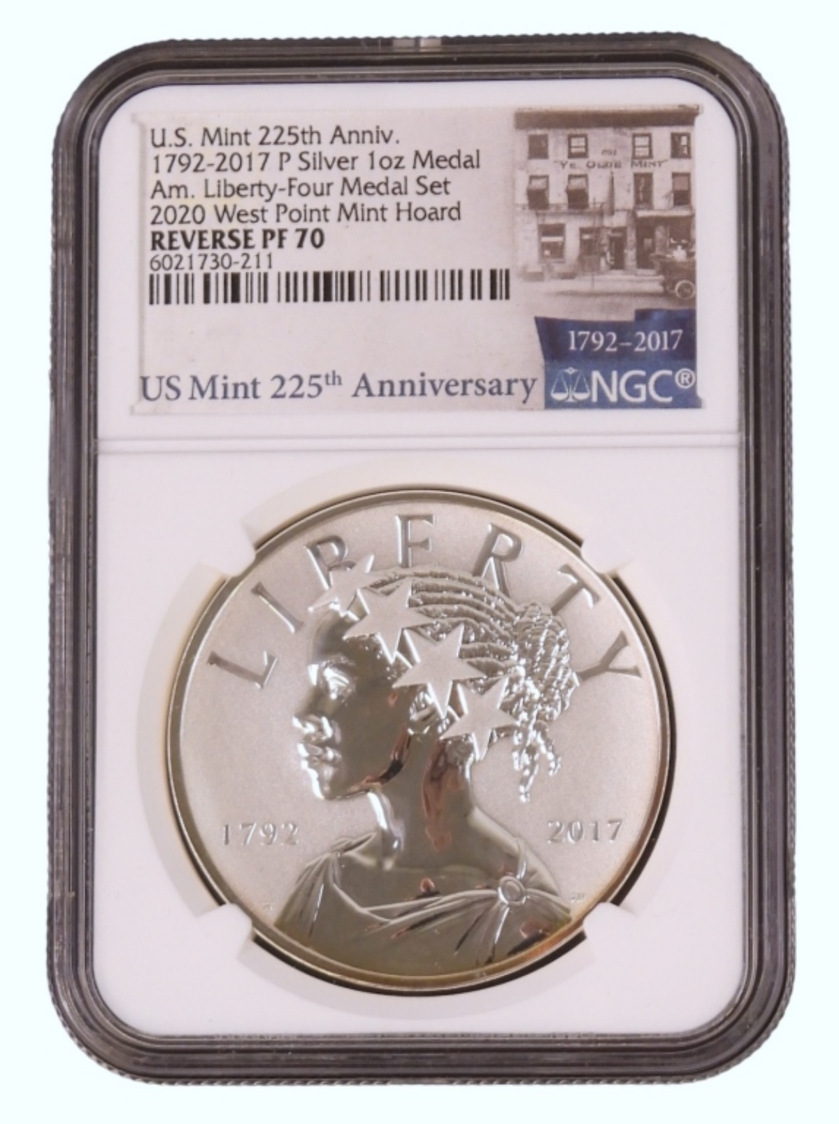 2017 P 1oz Silver Am. Liberty Medal Rev. PF70 NGC