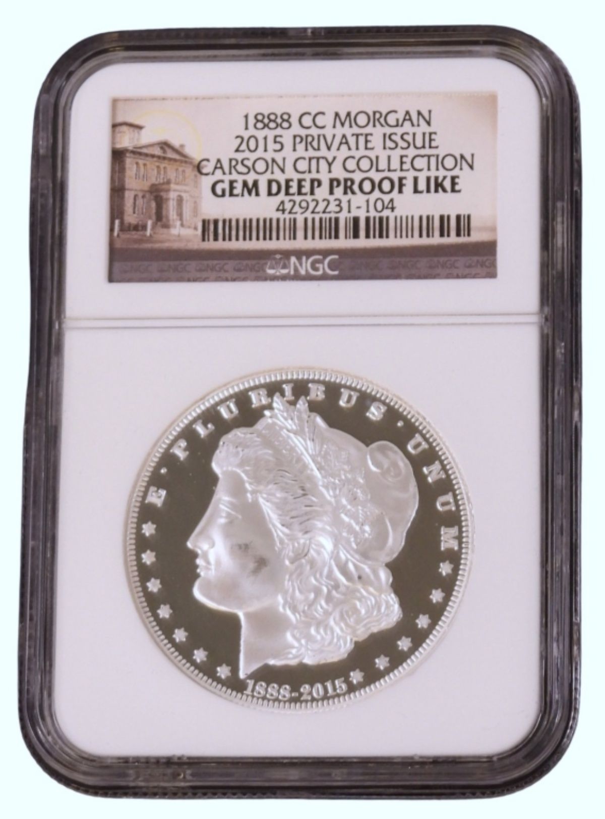 1888-CC Morgan 2015 Private Issue Gem Deep PL NGC