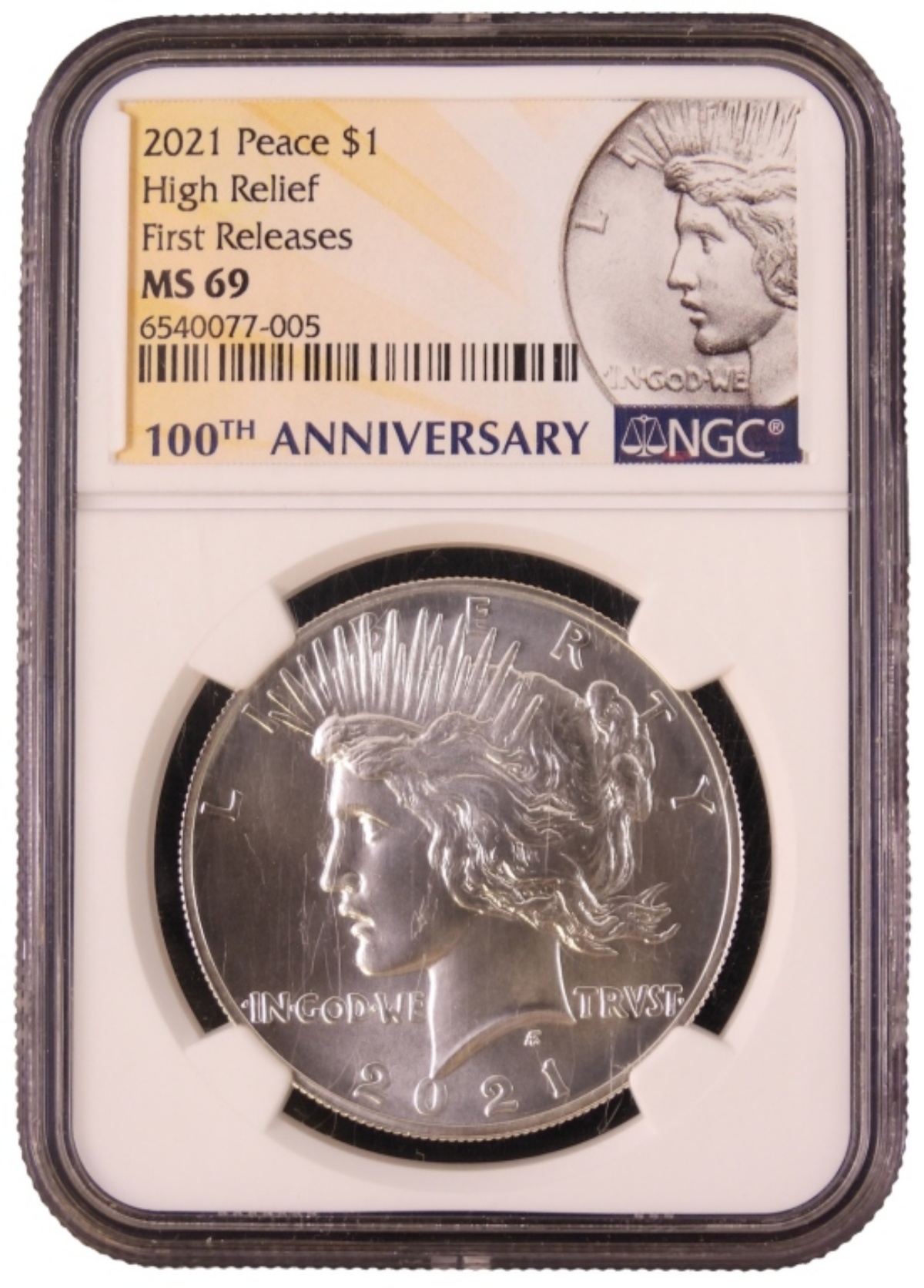 2021 Peace Dollar High Relief MS69 NGC