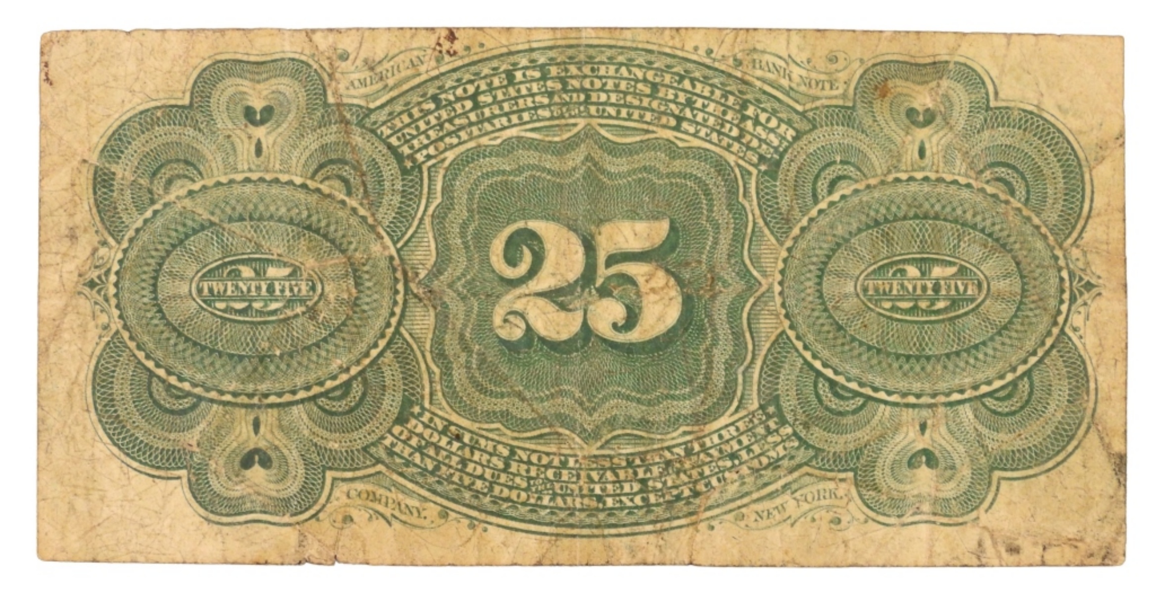 1863 25 Cent Fractional Currency 4th Issue