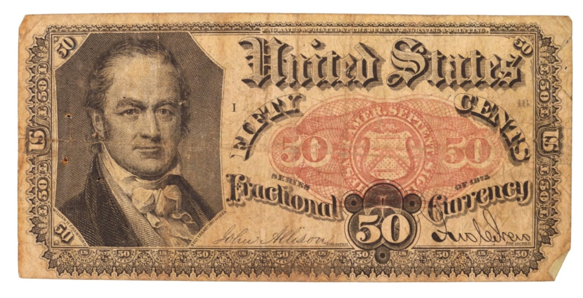 1875 50 Cent Fractional Currency 5th Issue