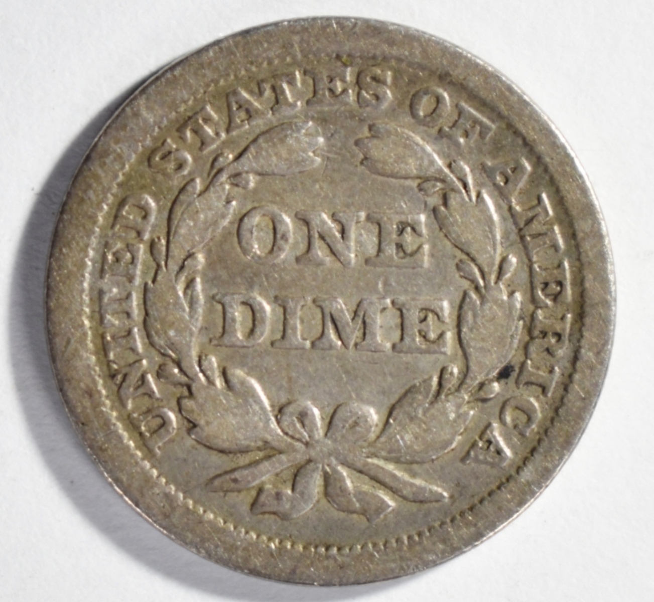 1854 Arrows Seated Dime
