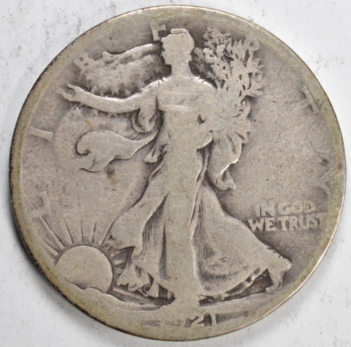 1921-S Walking Liberty Half Dollar Semi Key Date