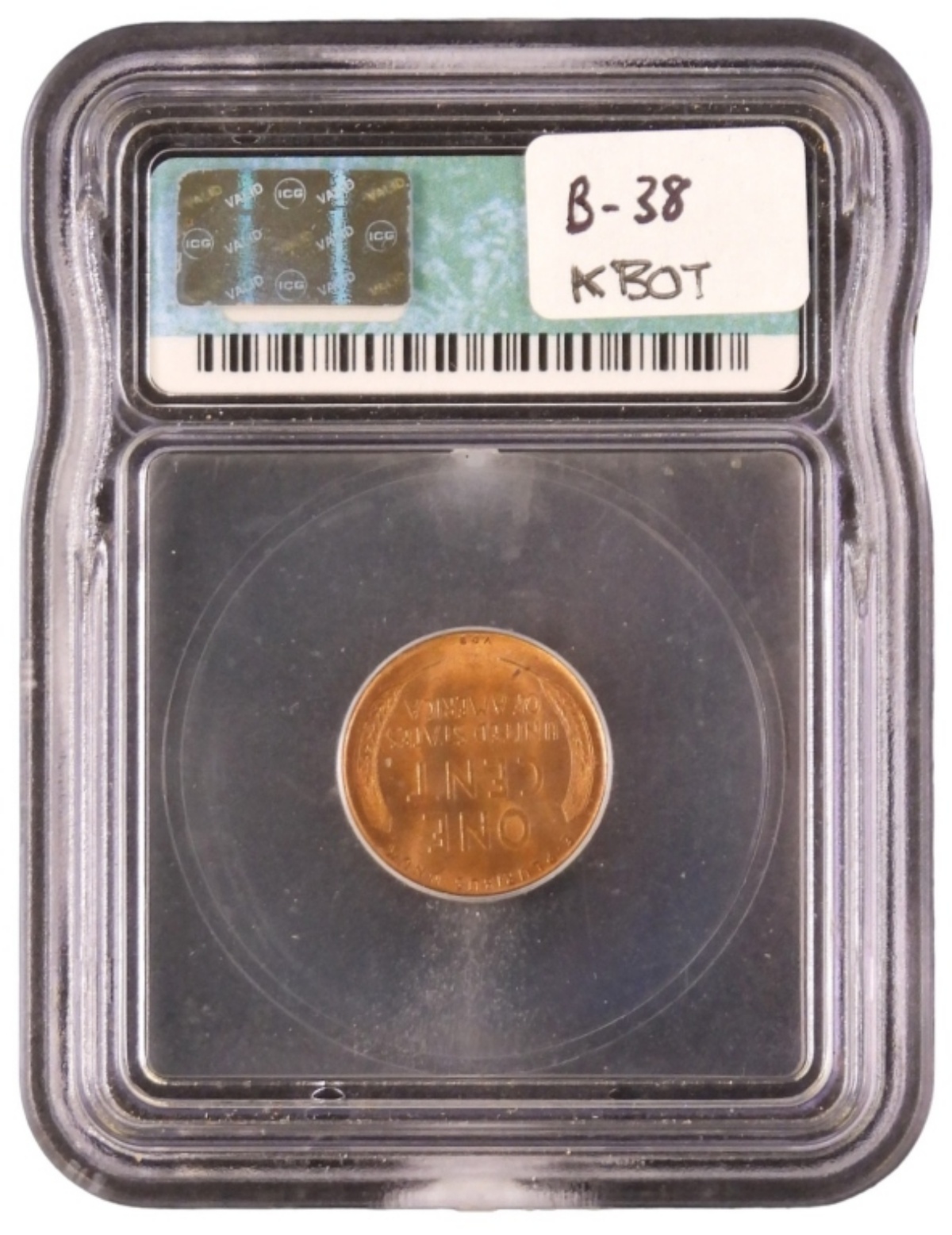 1909 VDB Lincoln Cent MS63 RD ICG