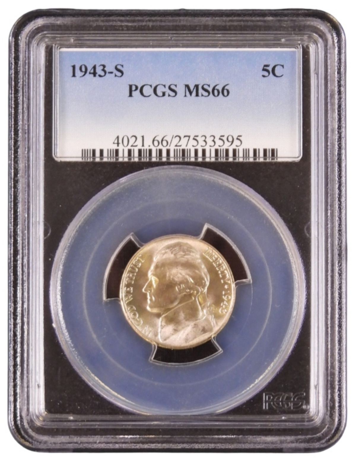 1943-S Jefferson Nickel MS66 PCGS