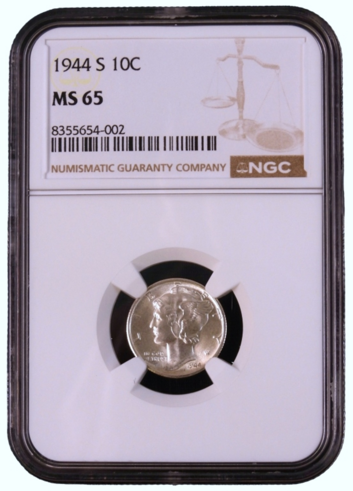 1944-S Mercury Dime MS65 NGC