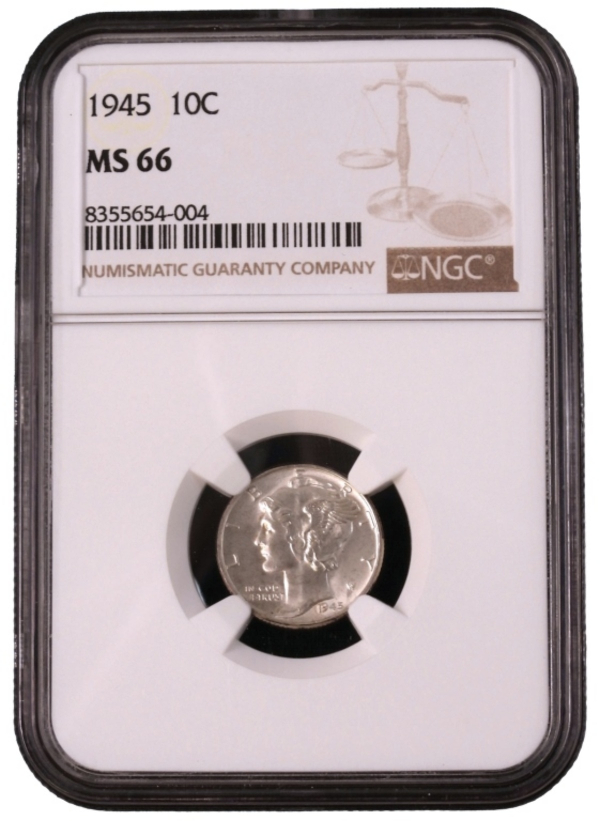 1945 Mercury Dime MS66 NGC