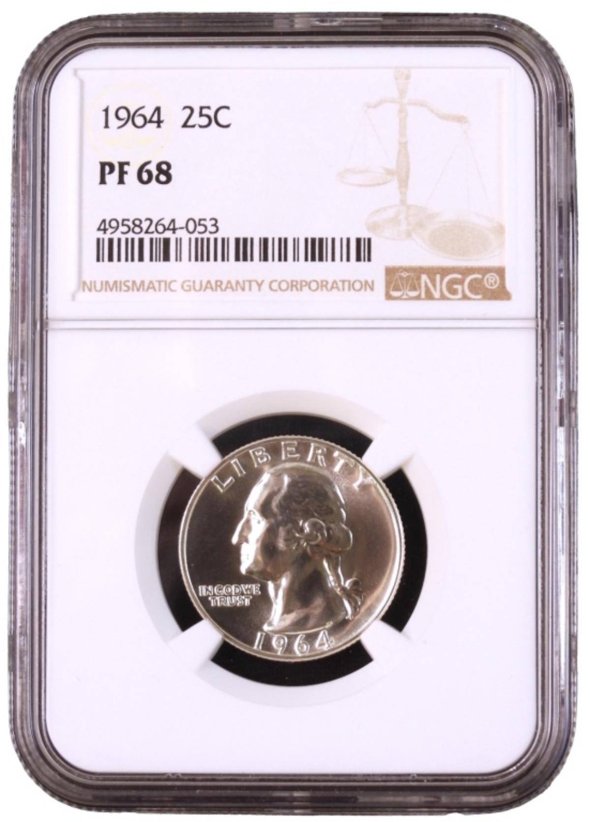 1964 Washington Quarter PF68 NGC