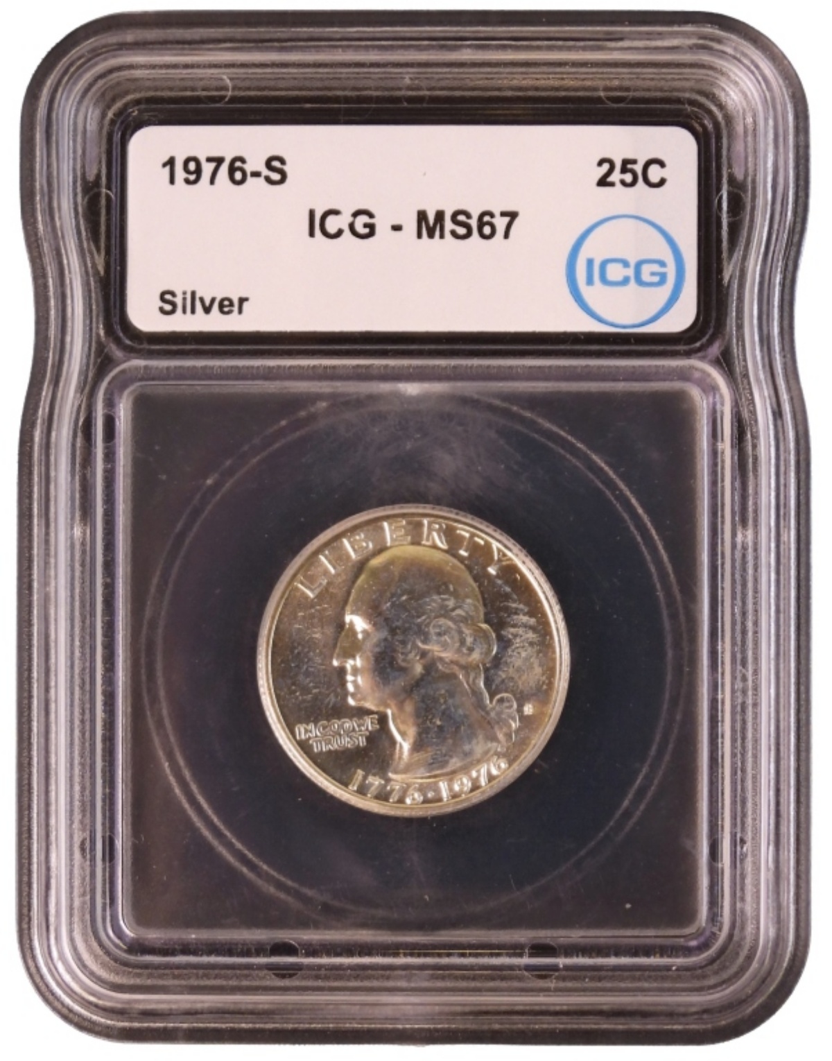 1976-S Silver Washington Quarter MS67 ICG