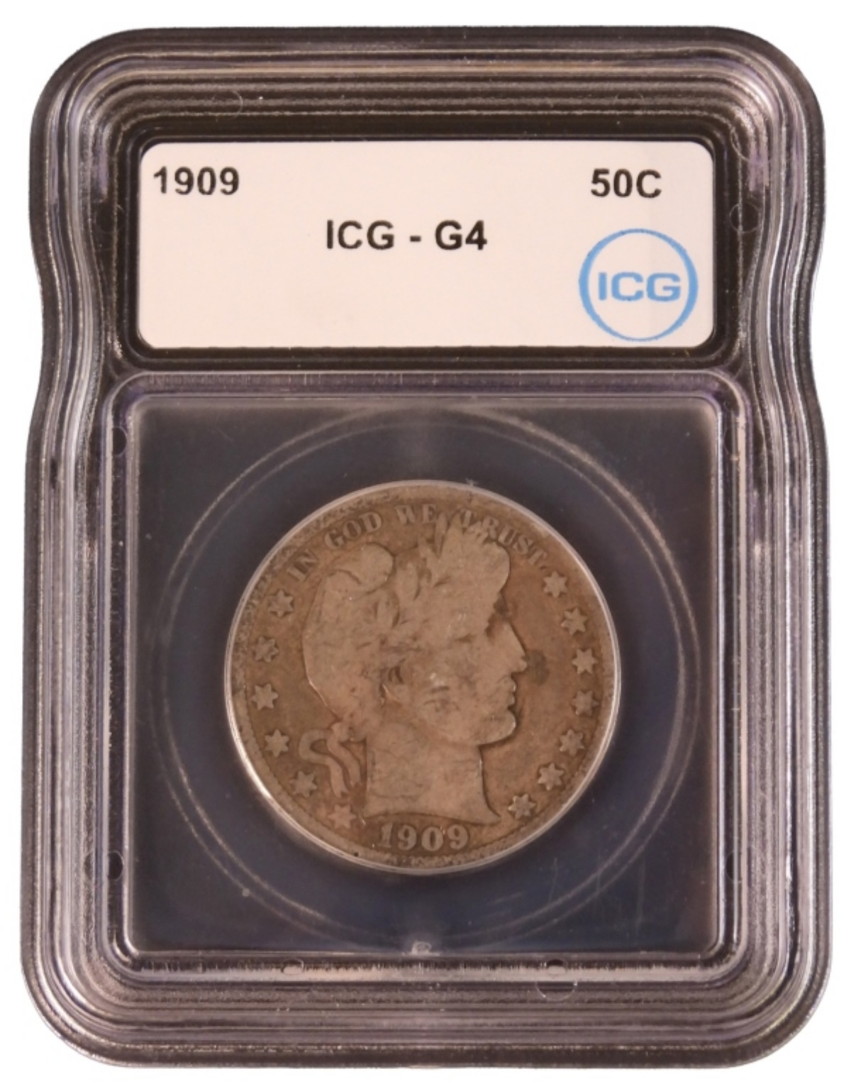 1909 Barber Half Dollar G4 ICG
