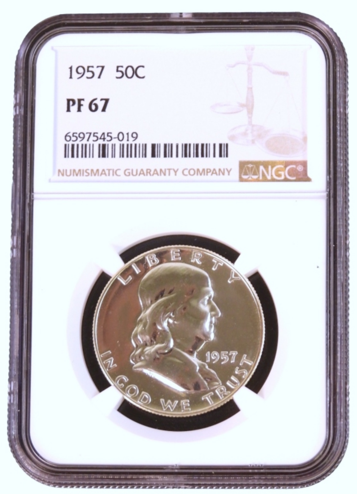 1957 Franklin Half Dollar PF67 NGC