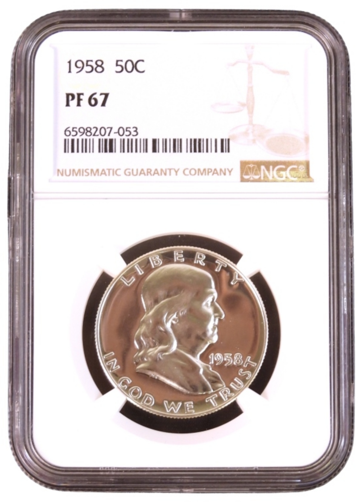 1958 Franklin Half Dollar PF67 NGC