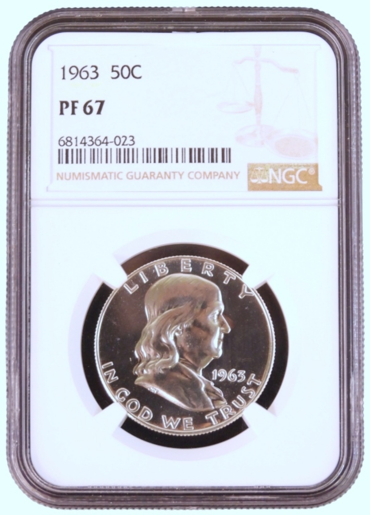 1963 Franklin Half Dollar PF67 NGC