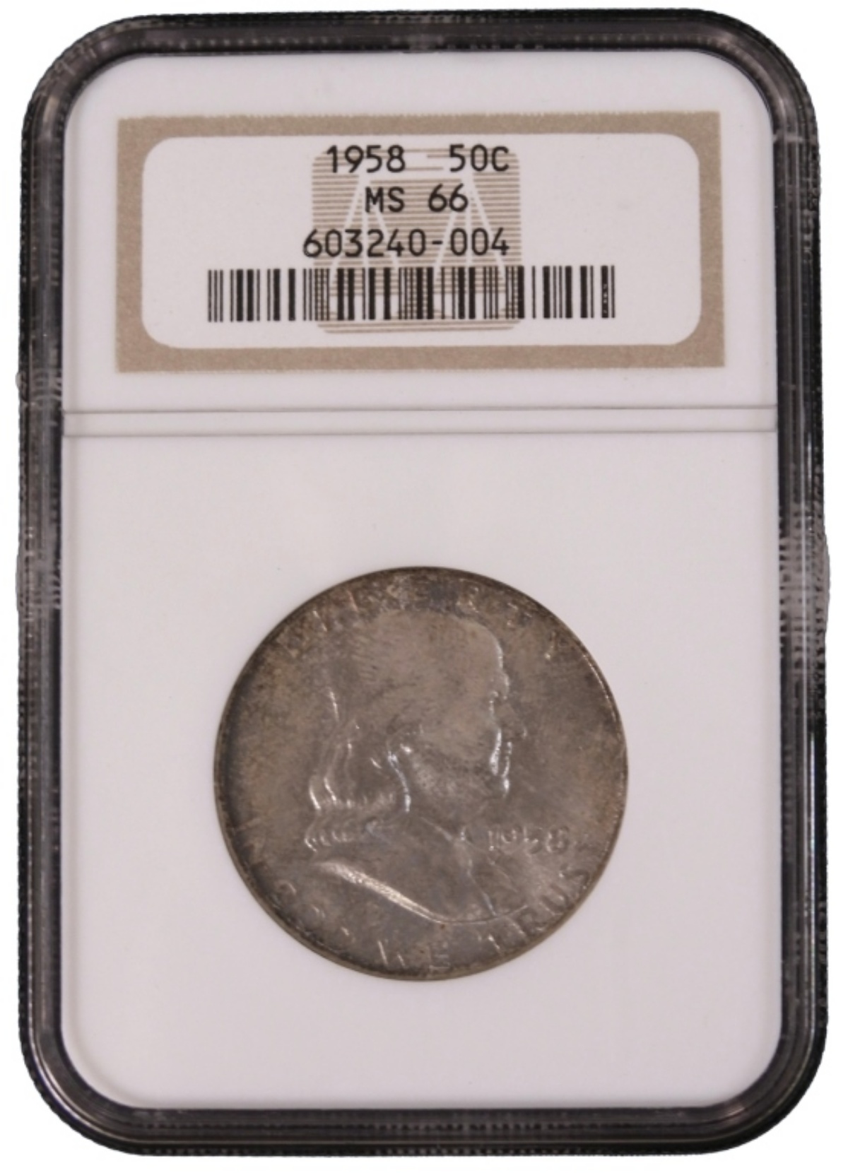 1958 Franklin Half Dollar MS66 NGC