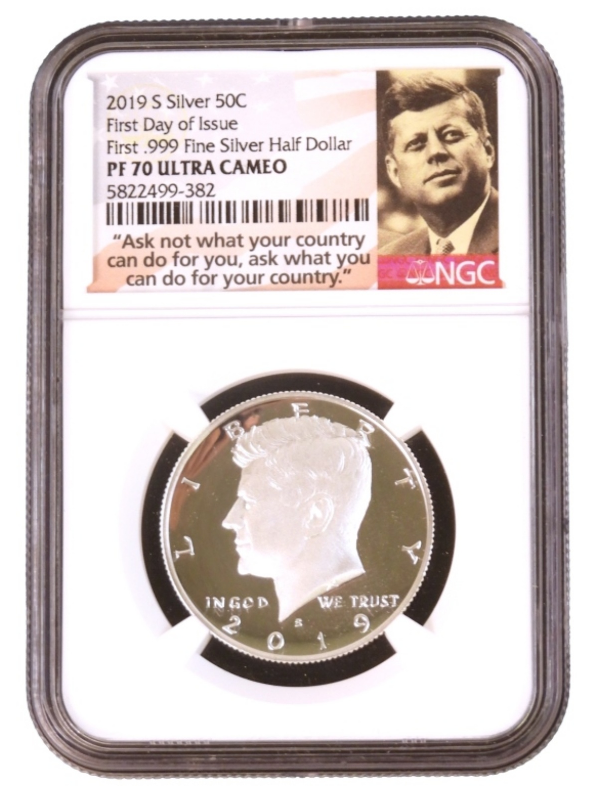 2019-S Silver Kennedy Half PF70 Ultra Cameo NGC
